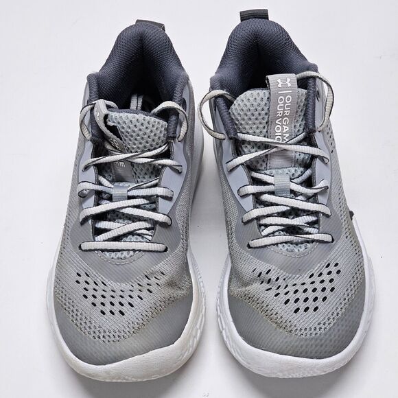 Under Armour Womens 7 Flow Breakthru 2 3024594 Gray Basketball Shoes Sneakers - Picture 2 of 9